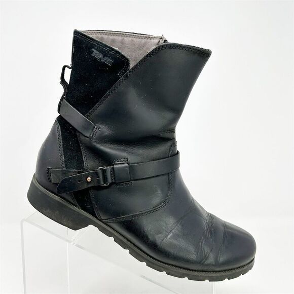 Teva Shoes - Teva Women's De La Vina Low Black Leather Waterproof Booties Size 10